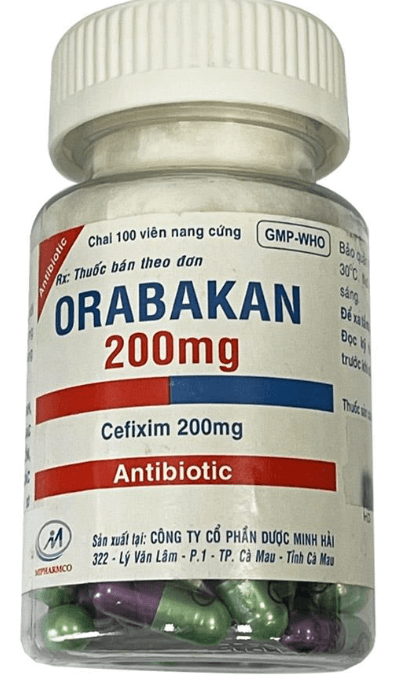 Orabakan 200mg điều trị các bệnh lý viêm nhiễm ở tiết niệu, hô hấp như viêm tai giữa, viêm bàng quang, viêm thận và nhiều nhiễm trùng khác. 